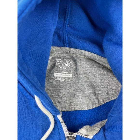Nike Jacket Women Size Large Up Hooded Blue SMALL STAINS PLEASE SEE PHOTOS - Picture 6 of 12